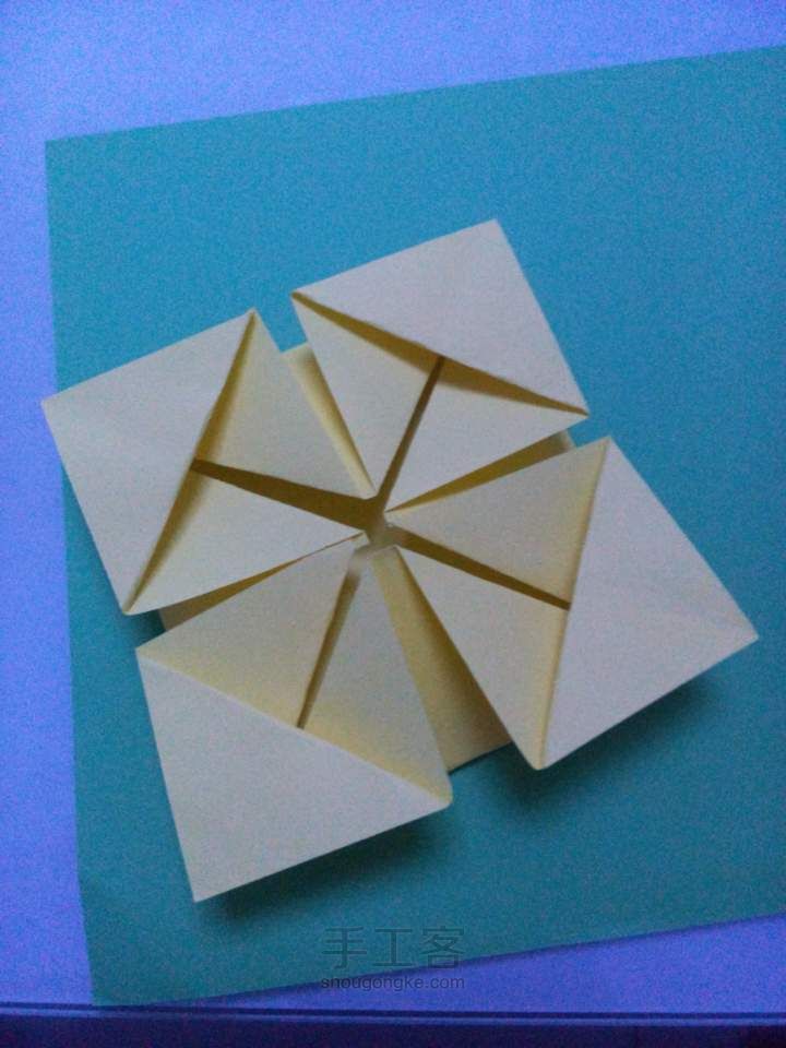 漂亮的折纸花篮 折纸教程 第6步
