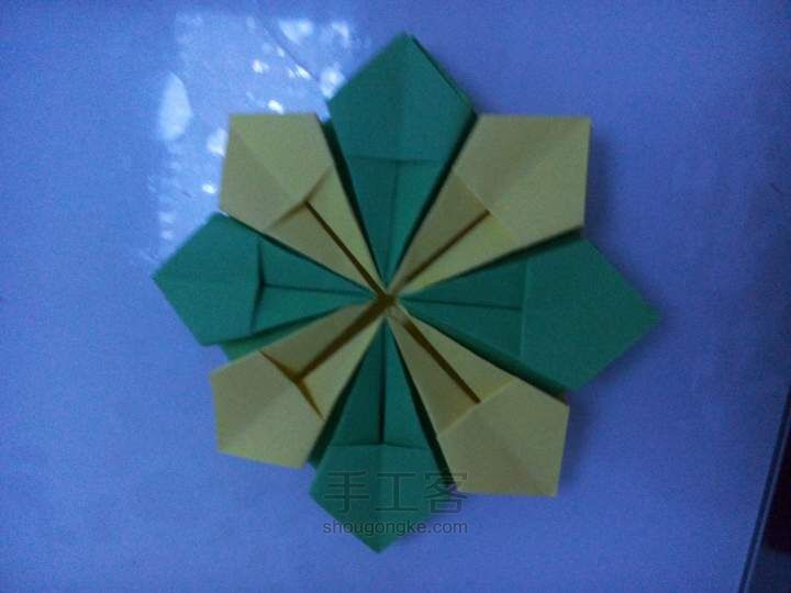 漂亮的折纸花篮 折纸教程 第9步