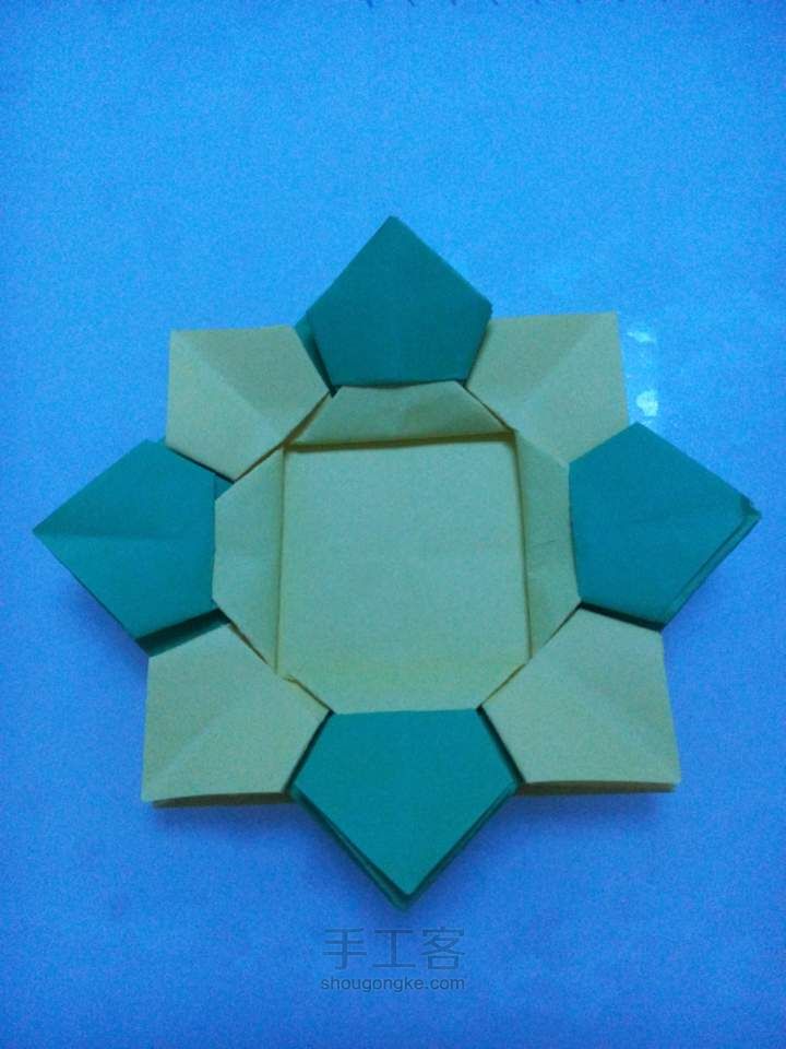 漂亮的折纸花篮 折纸教程 第11步