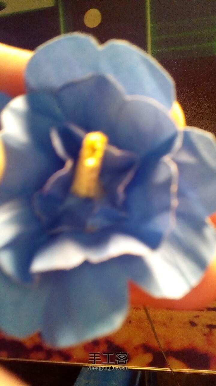 《原创》送给爸妈自创蓝色梦幻花朵教程。 第30步