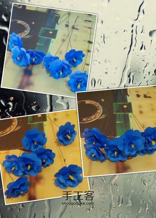 《原创》送给爸妈自创蓝色梦幻花朵教程。 第32步
