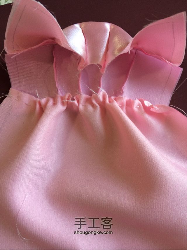 momoko桃子娃娃的简易婚纱—易操作，不繁琐 手工制作教程 第13步