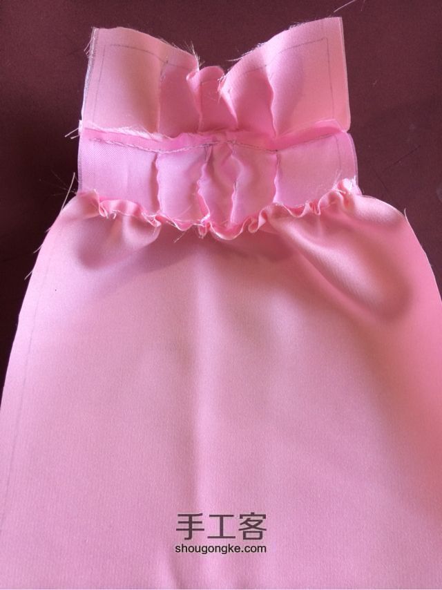 momoko桃子娃娃的简易婚纱—易操作，不繁琐 手工制作教程 第14步