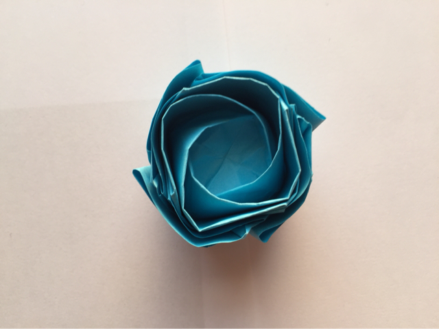 简易玫瑰折纸制作教程 第37步