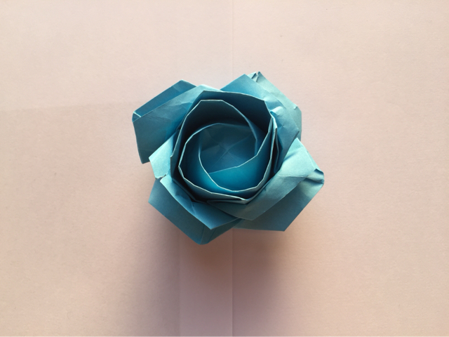 简易玫瑰折纸制作教程 第43步