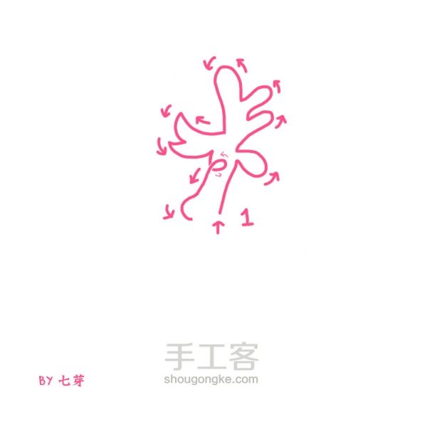 【圣诞节】一笔画一只驯鹿~ 第1步