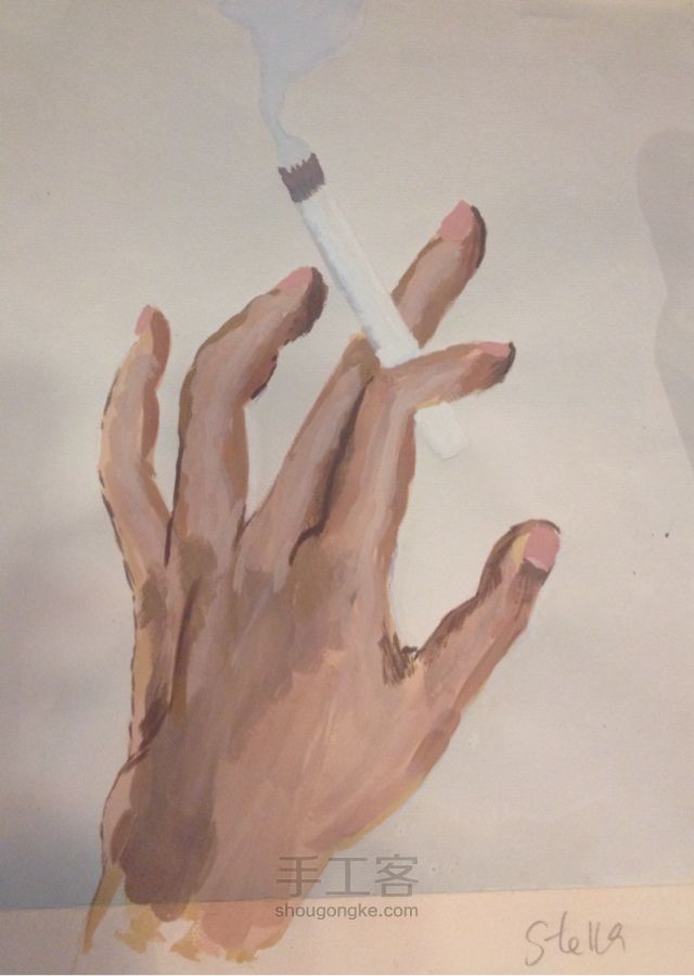 素描各种手势的画法和技巧 第1步