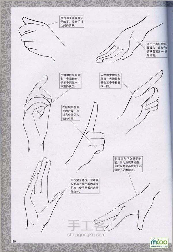 素描各种手势的画法和技巧 第7步