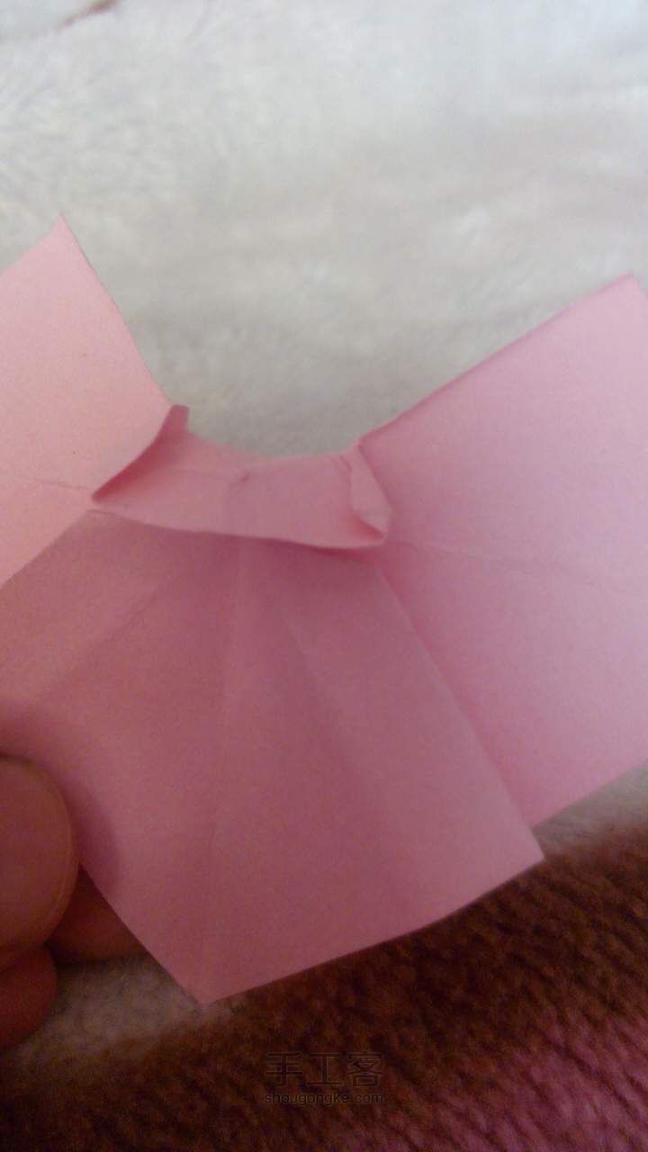美丽立体蝴蝶结折纸 第20步