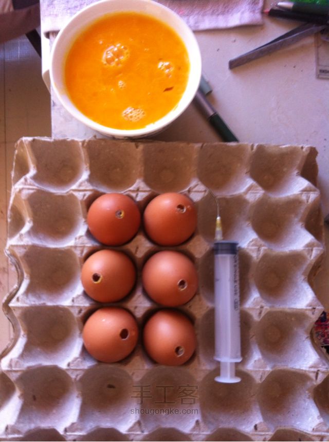 鸡蛋浮雕教程  第2步