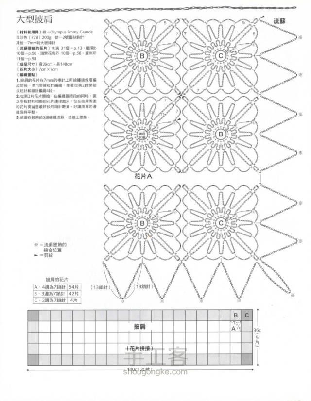 简单小披肩制作教程 第2步