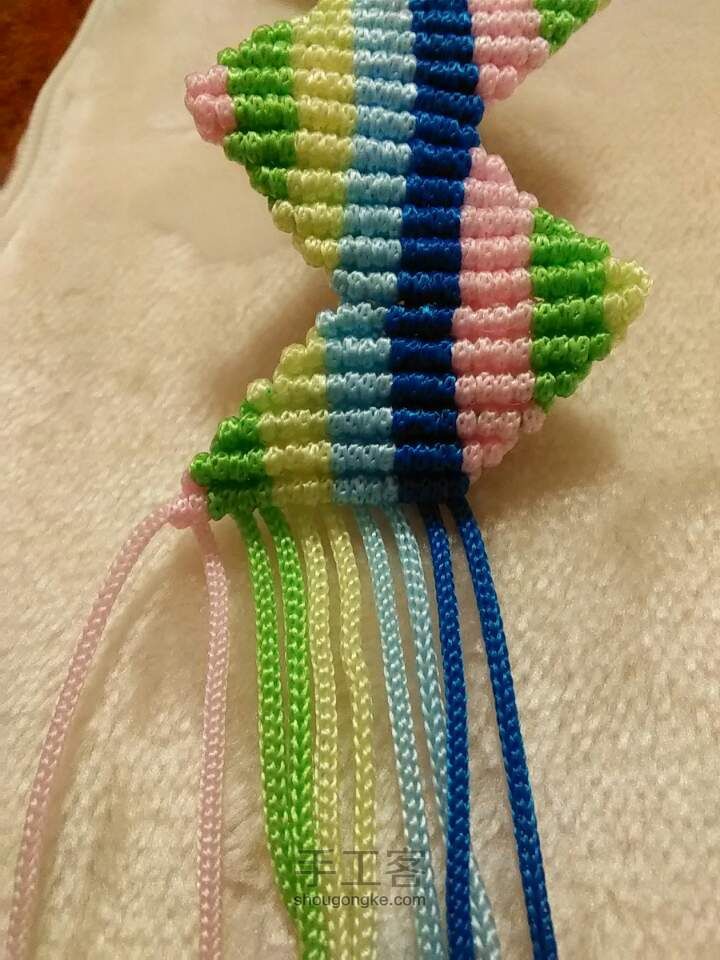 三角手镯 编织教程 第10步