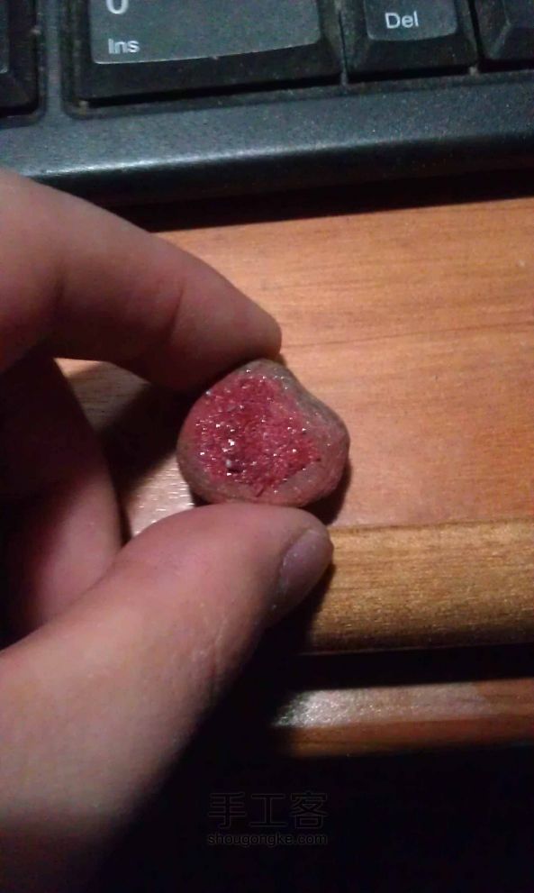 琥珀尝试镶嵌朱砂 第4步