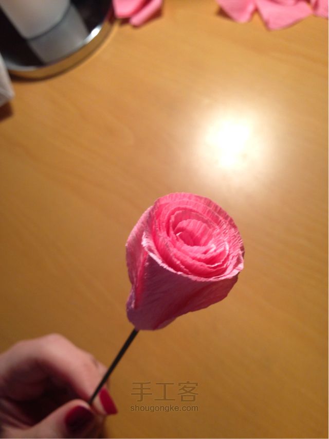 手工纸玫瑰🌹 第21步