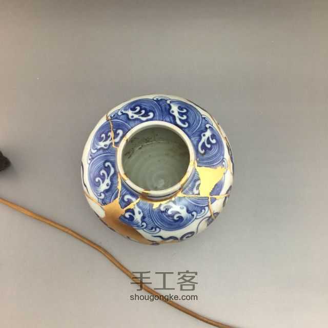 金缮修复瓷器 第5步