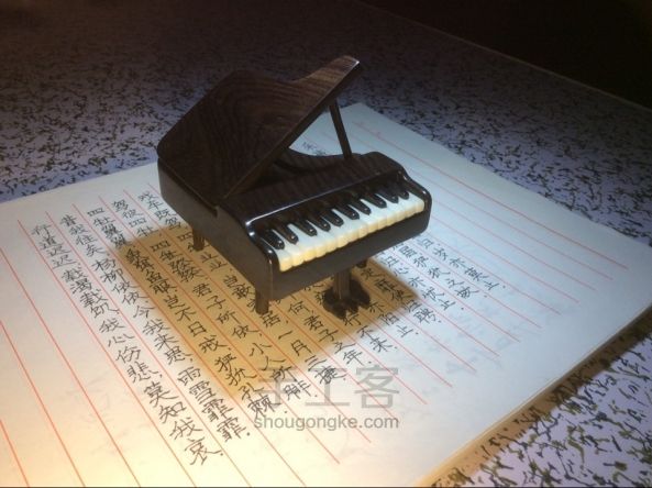 【幌子】紫光檀三角钢琴DIY教 第38步