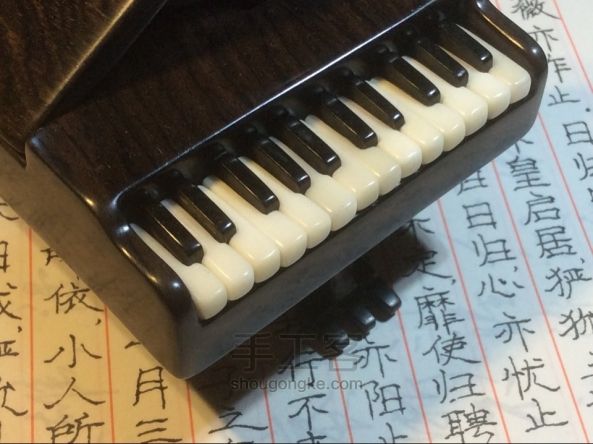 【幌子】紫光檀三角钢琴DIY教 第43步