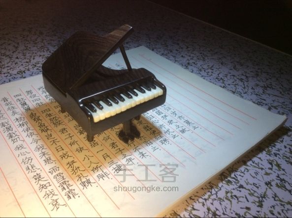 【幌子】紫光檀三角钢琴DIY教 第44步