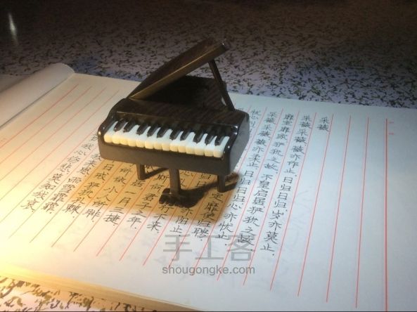 【幌子】紫光檀三角钢琴DIY教 第50步