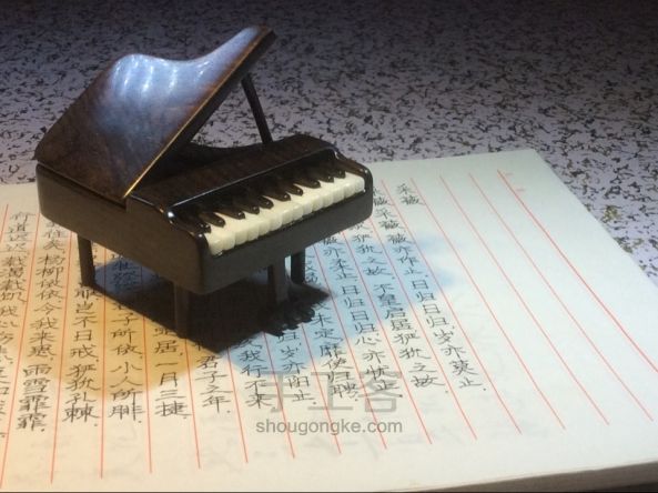 【幌子】紫光檀三角钢琴DIY教 第54步