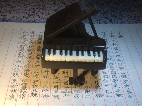 【幌子】紫光檀三角钢琴DIY教 第53步