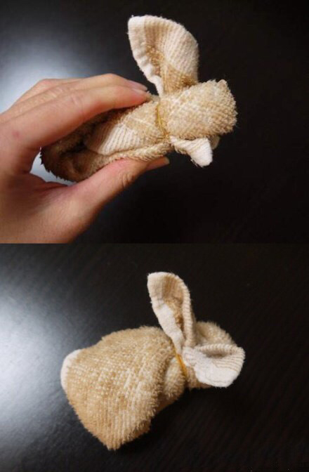 毛巾叠兔兔 第7步