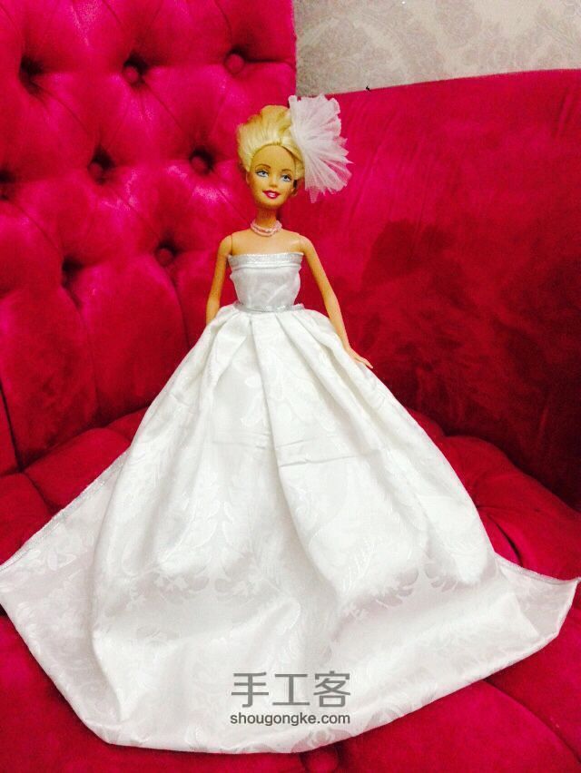 一衣四穿的娃娃婚纱制作教程 第31步
