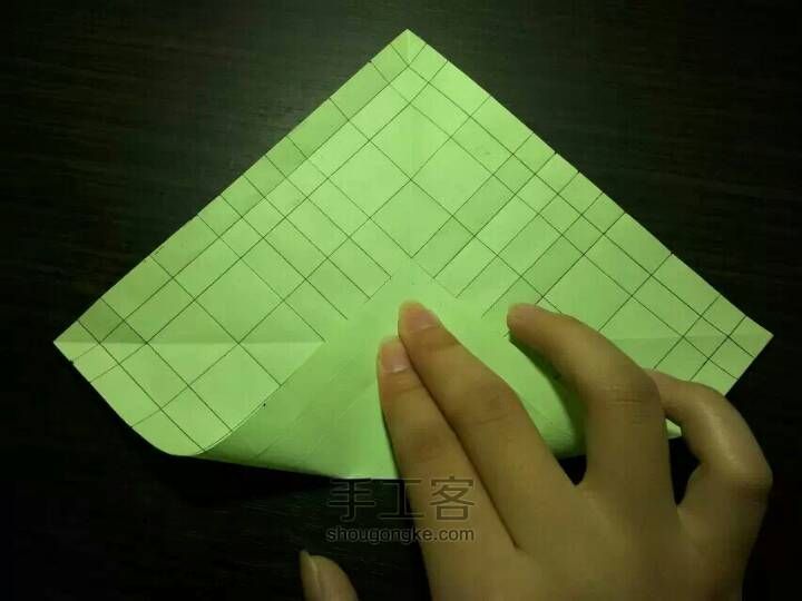 玫瑰纸鹤折纸教程（修改版） 第14步