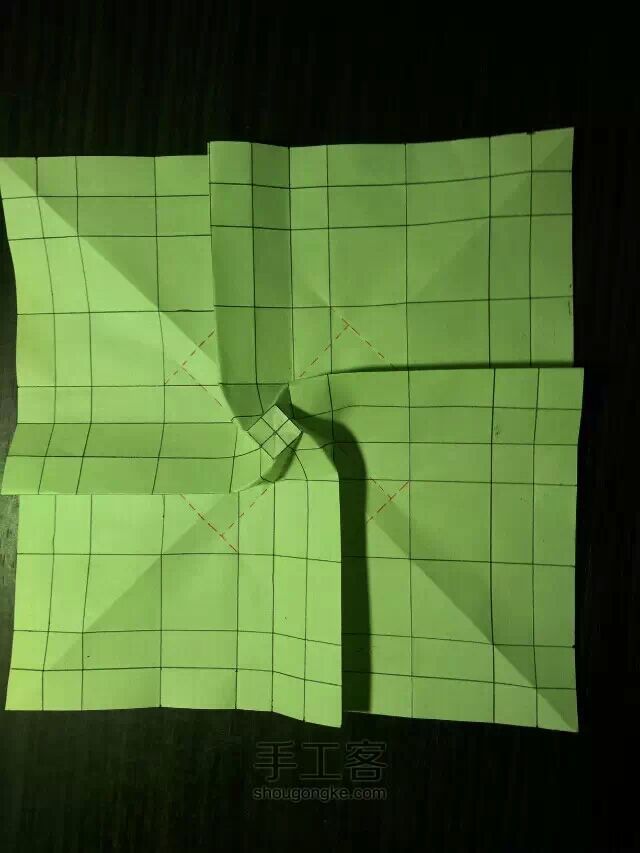 玫瑰纸鹤折纸教程（修改版） 第22步