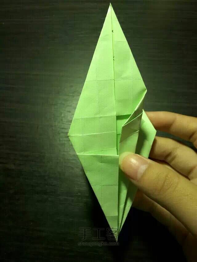 玫瑰纸鹤折纸教程（修改版） 第30步