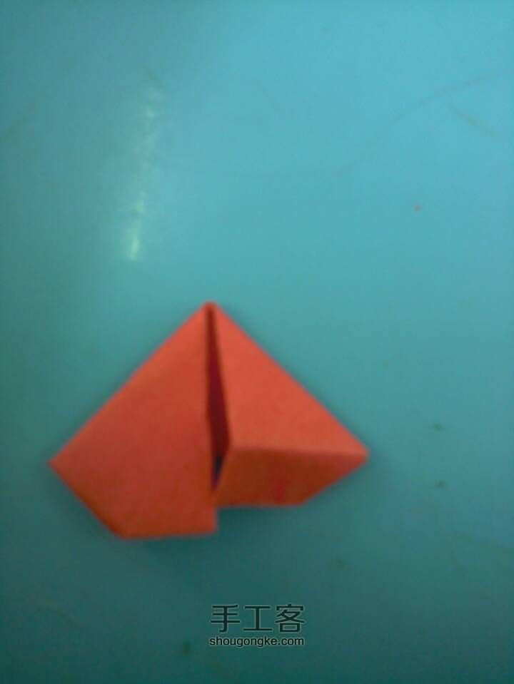 三角插桃子 纸艺教程（详细版头部） 第4步