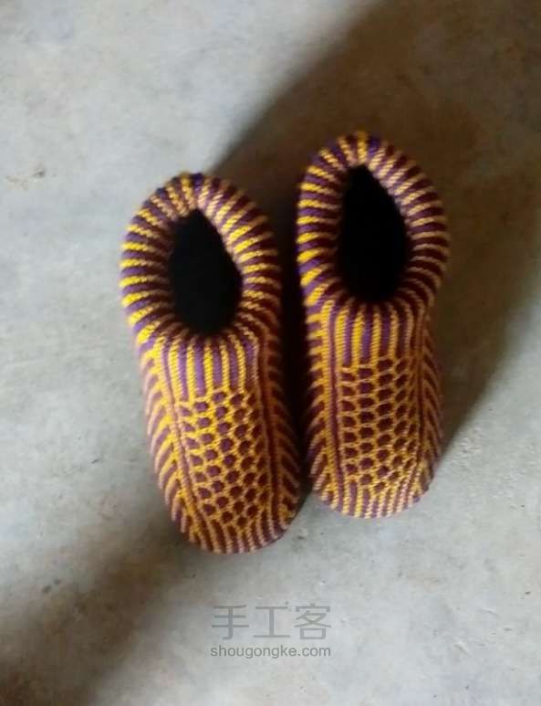 毛线棉鞋制作教程 第14步