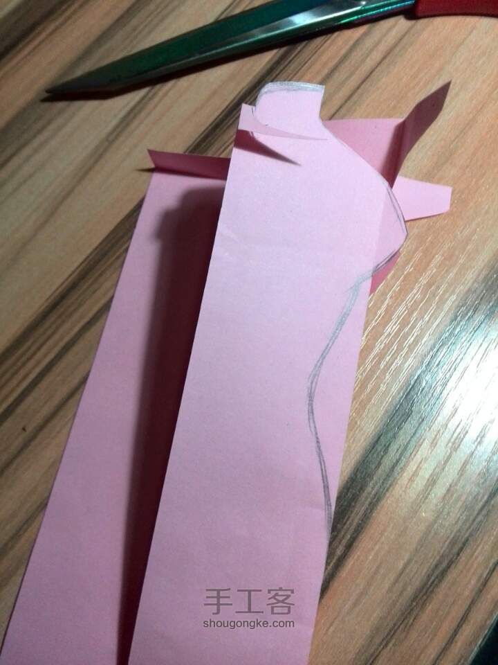 漂漂的小旗袍贺卡~纸艺教程 第7步
