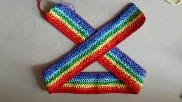 彩虹围巾制作教程 第2步
