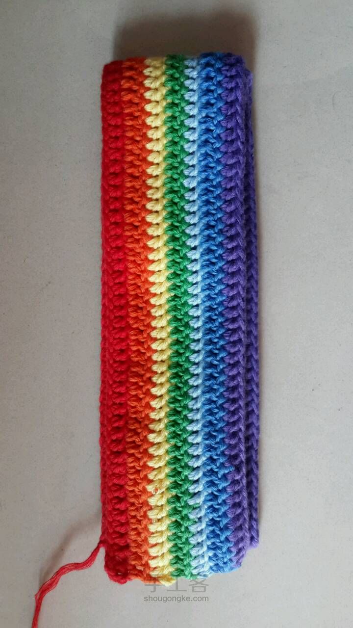 彩虹围巾制作教程 第3步