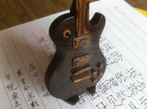 【荒岛】les pual 电吉他小模型制作教程 第21步