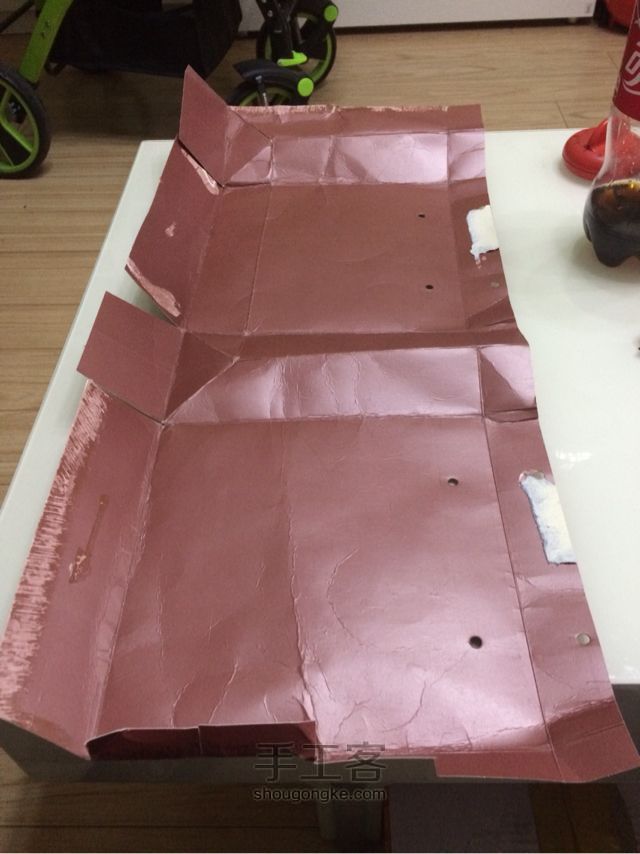 纸袋子改造灯罩教程 第2步
