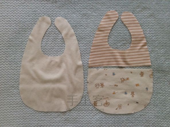 给朋友宝宝准备的小礼物 布艺口水巾制作教程 第8步