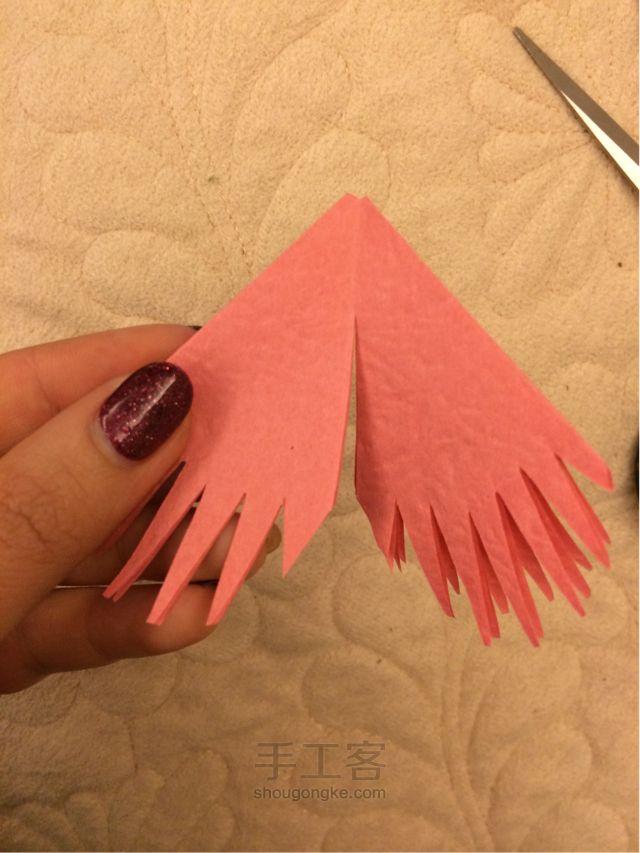手工纸花 康乃馨制作教程 第9步