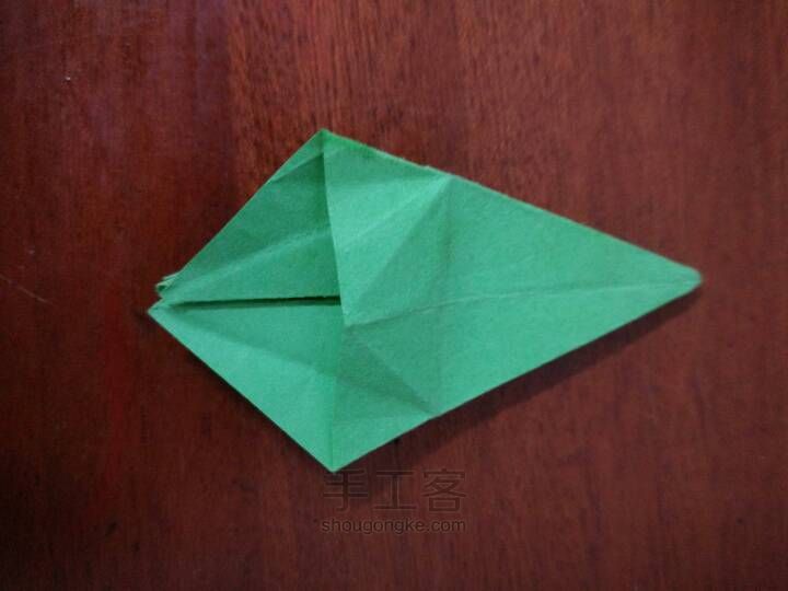 超简单纸玫瑰折纸教程 第21步
