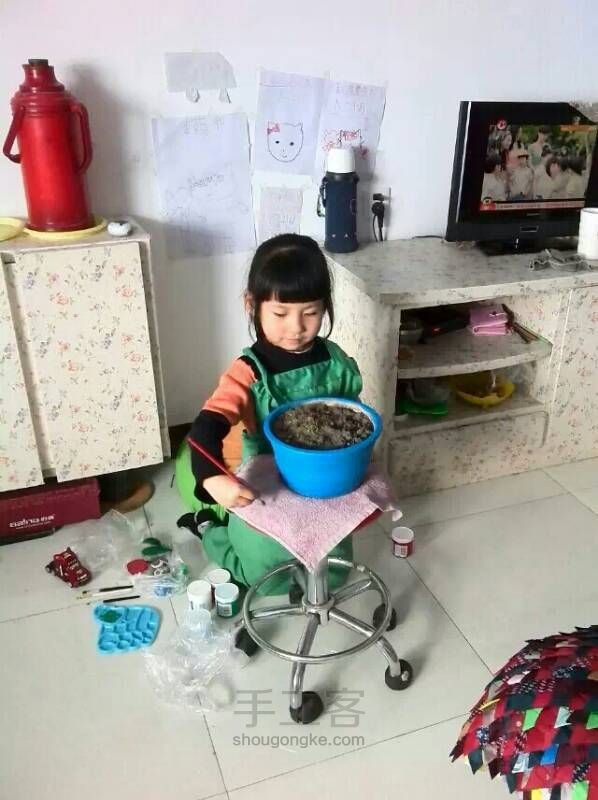 花盆变身 儿童手绘 第5步