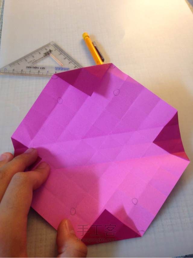 川崎玫瑰 折纸教程 第21步