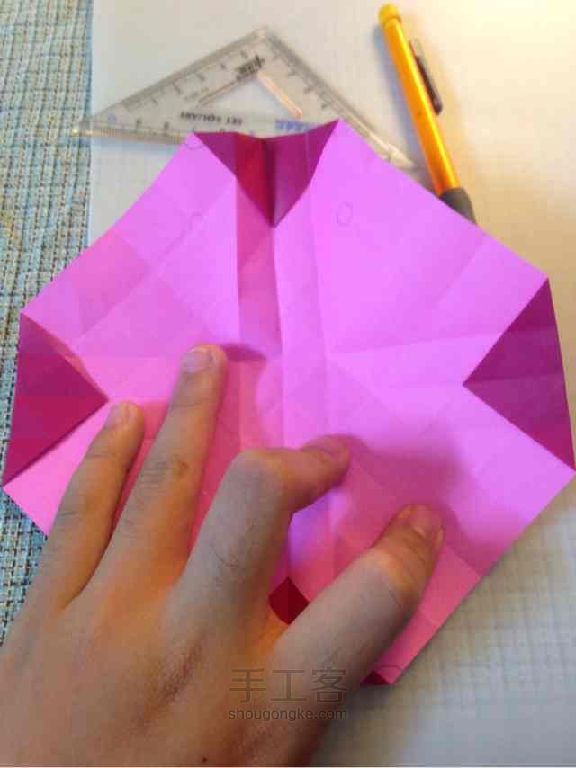 川崎玫瑰 折纸教程 第22步