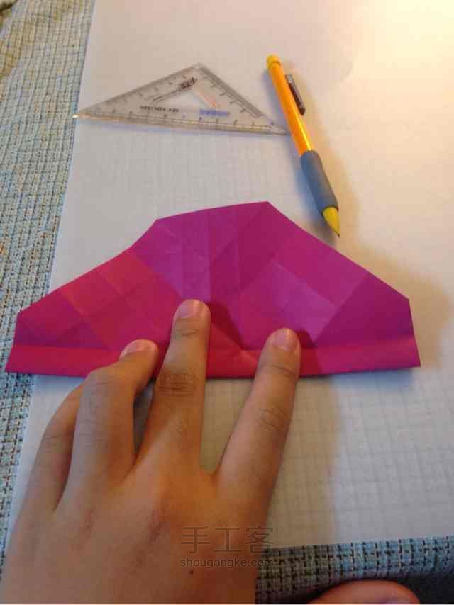 川崎玫瑰 折纸教程 第23步