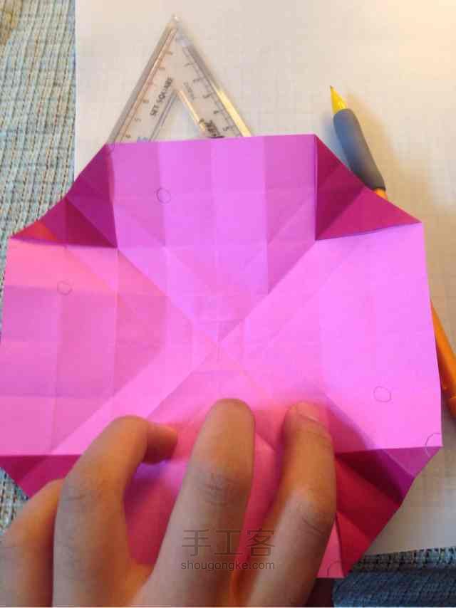 川崎玫瑰 折纸教程 第32步