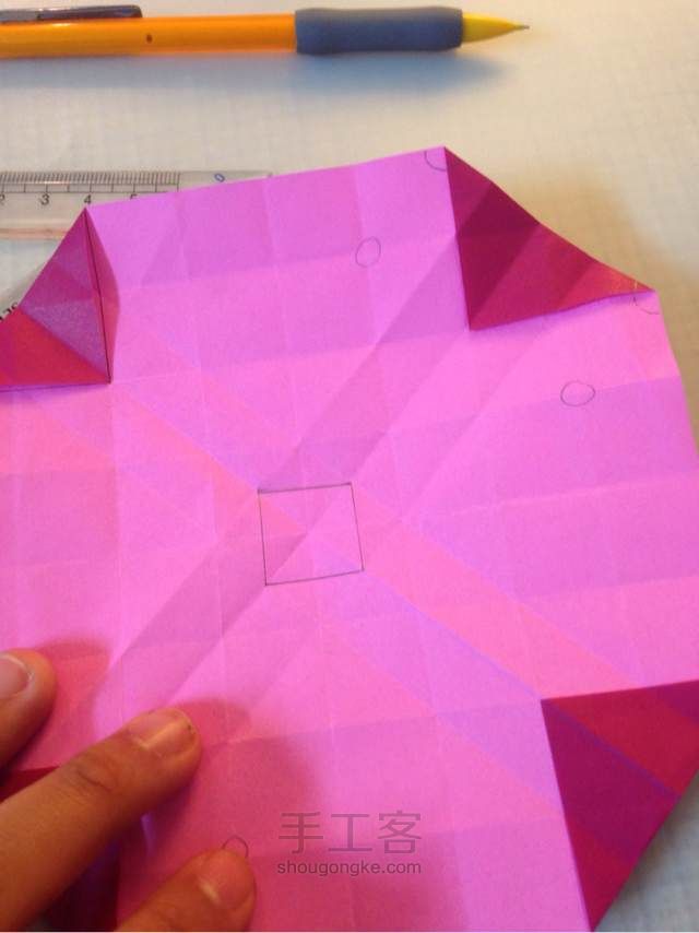 川崎玫瑰 折纸教程 第33步
