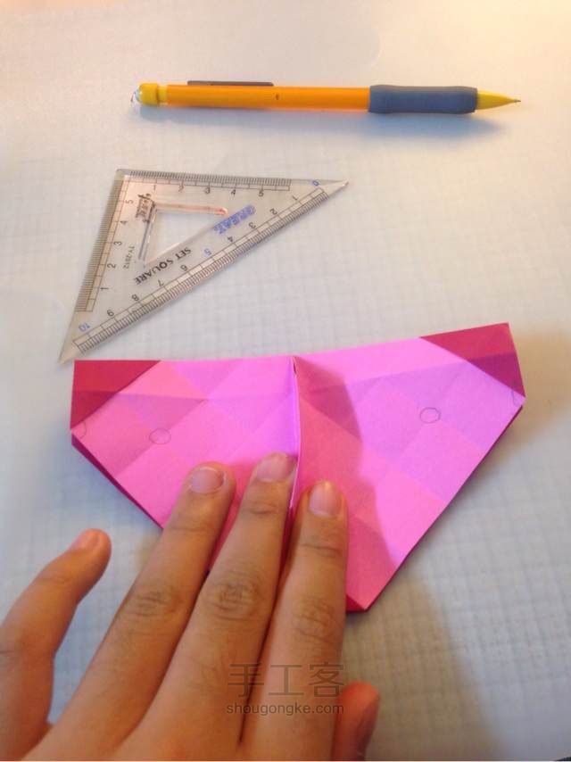 川崎玫瑰 折纸教程 第38步