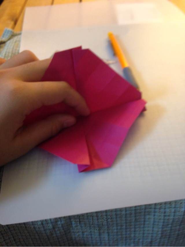 川崎玫瑰 折纸教程 第45步