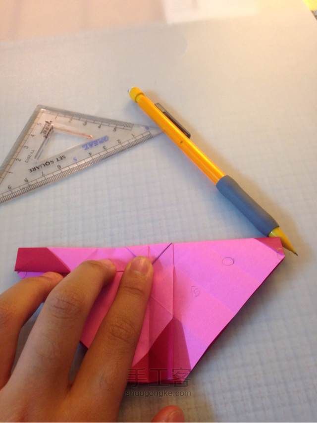 川崎玫瑰 折纸教程 第44步