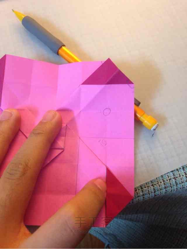 川崎玫瑰 折纸教程 第47步